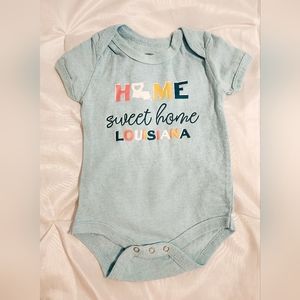 3/6m Louisiana onesie